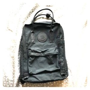 Black Kanken No. 2 Laptop Bag w/ Leather Handles